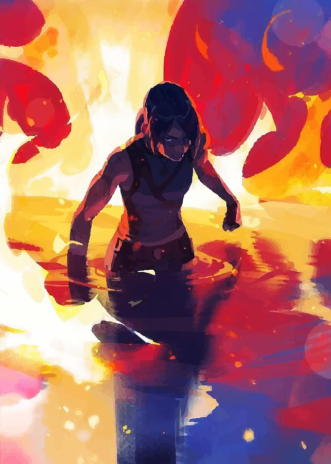 Fiery Female Warrior