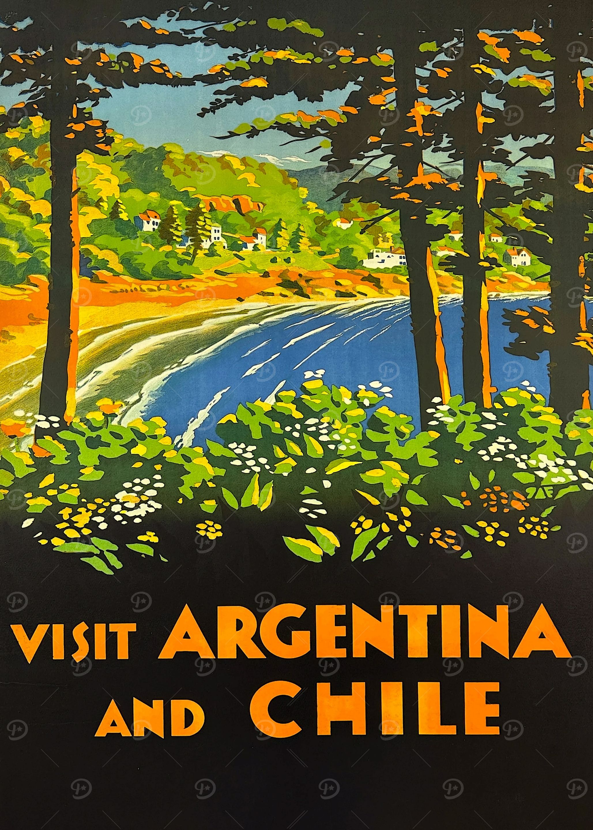 Visit Argentina and Chile Poster