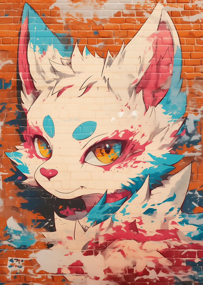 Furry Graffiti Mural