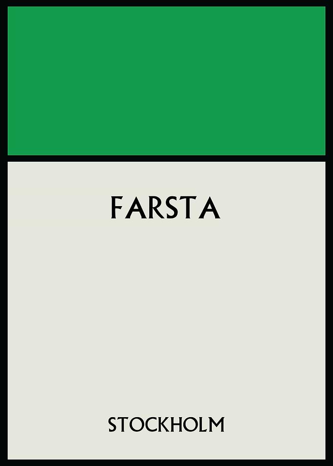 Farsta Stockholm Poster