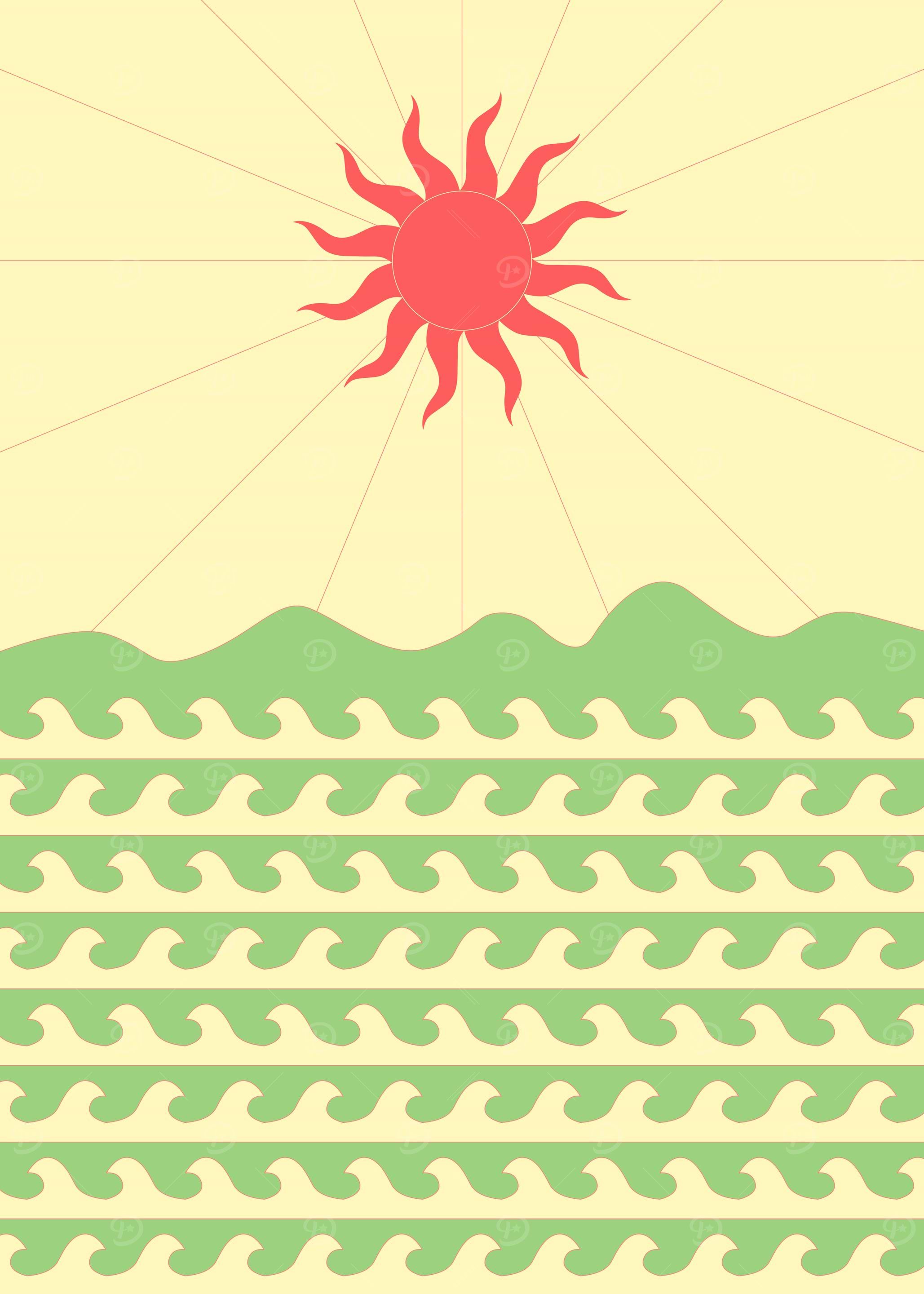 Sun and Waves Pattern