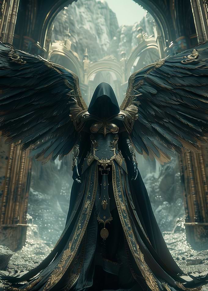 Dark Angel with Wings