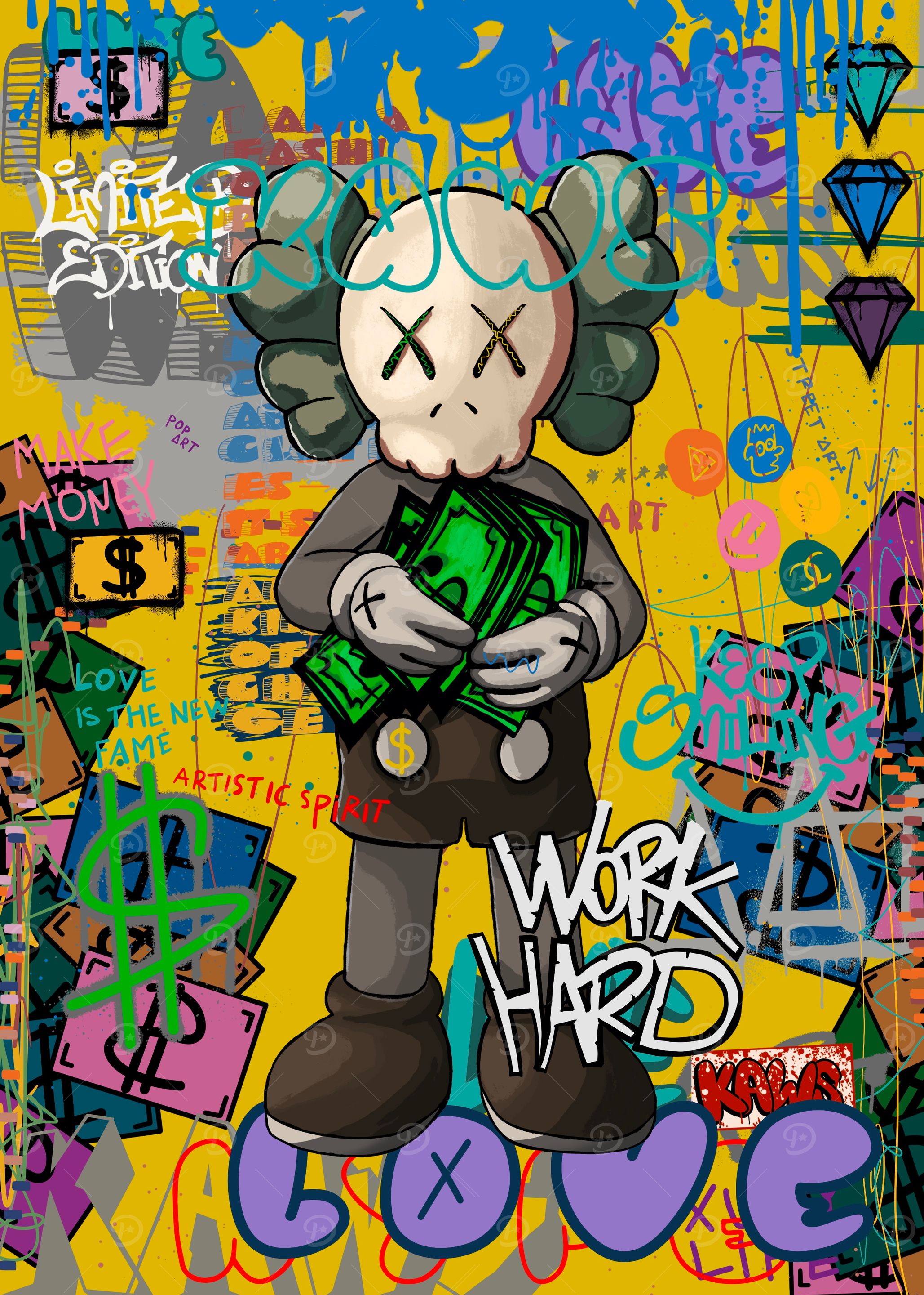 Kaws Posters Online - Shop Unique Metal Prints, Pictures