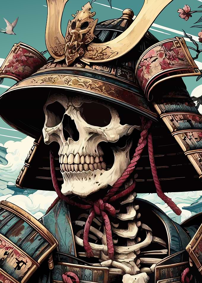 Japanese Samurai Skull