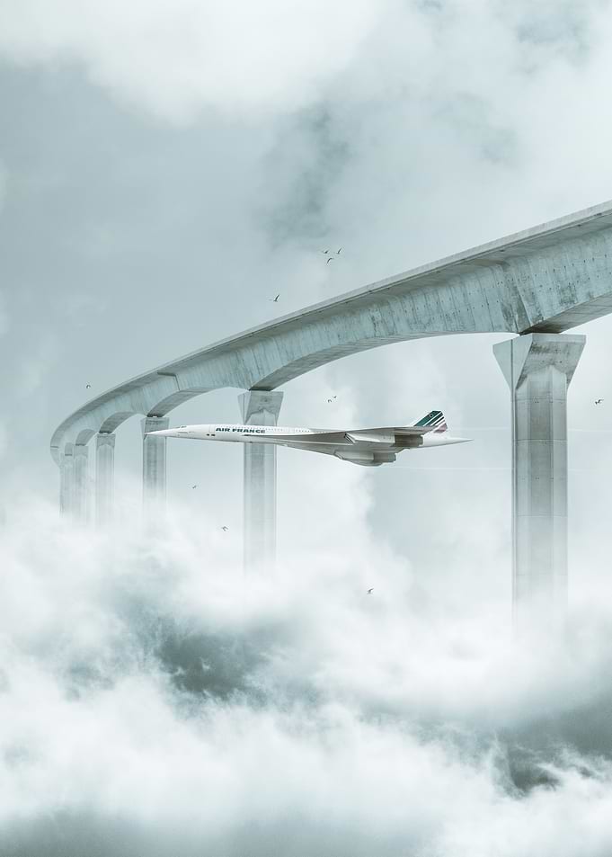 Concorde Above Clouds