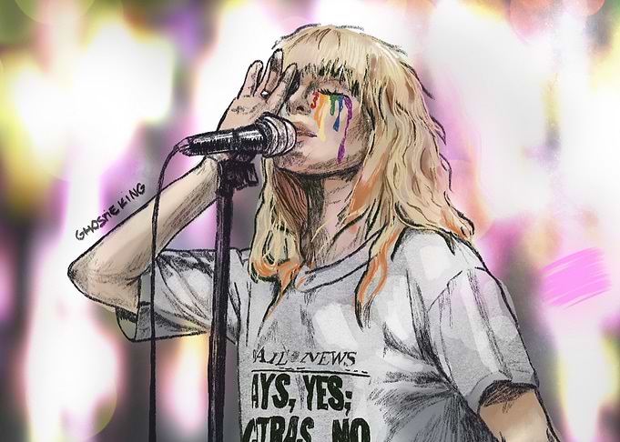Singer with Rainbow Tears