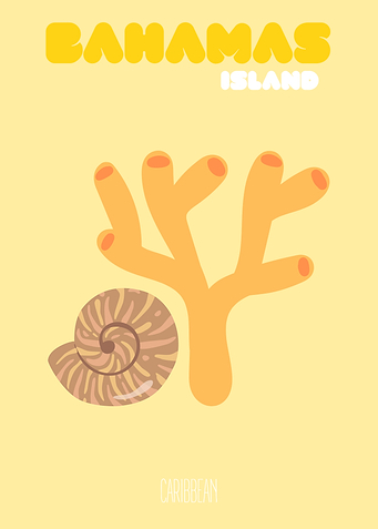 Bahamas Island Illustration