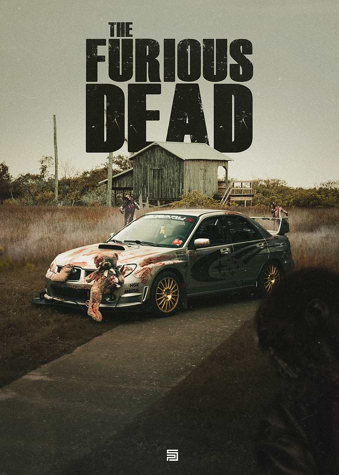 The Furious Dead - Post-Apocalyptic Subaru Poster
