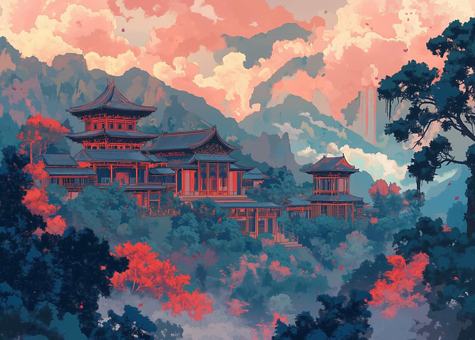 Japanese Temple Landscape