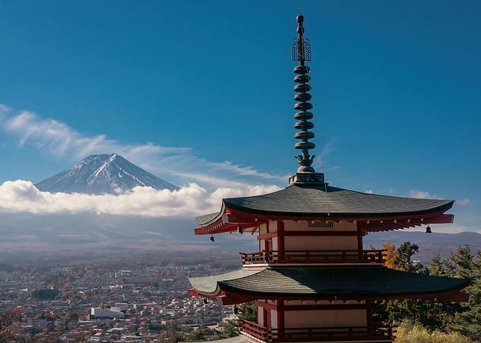 Mount Fuji Pagoda View - Chureito Pagoda - Mt. Fuji