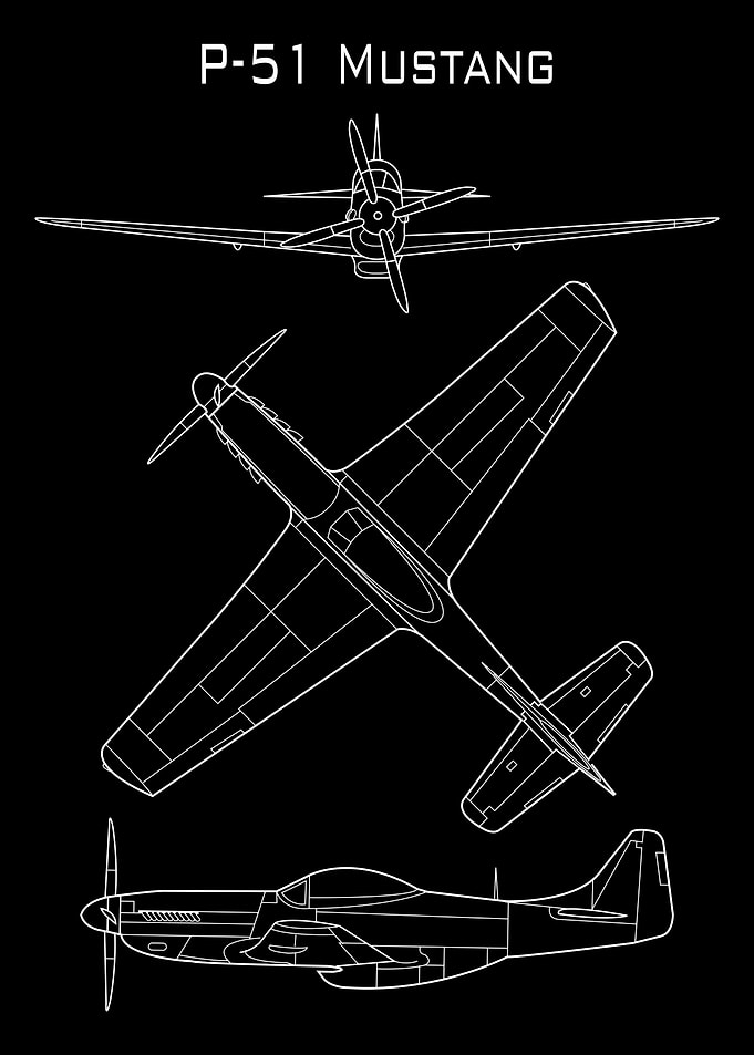 P-51 Mustang Blueprint