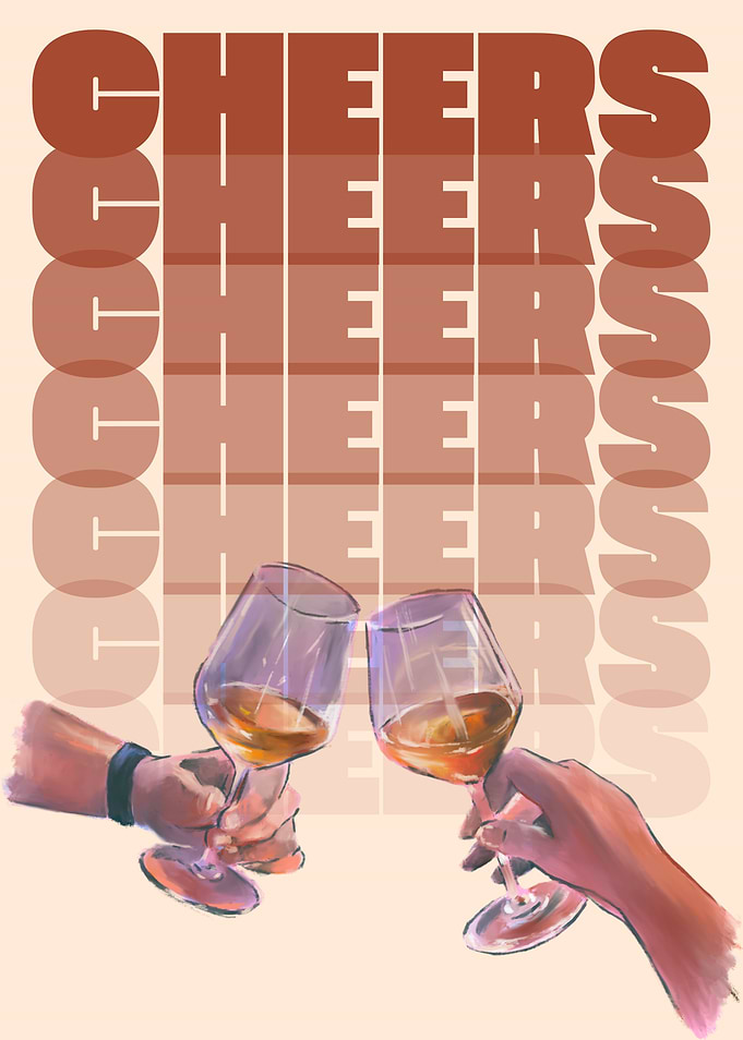 Cheers Toast Illustration