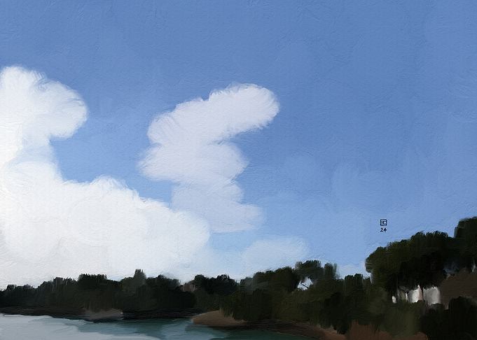 Blue Sky with Clouds