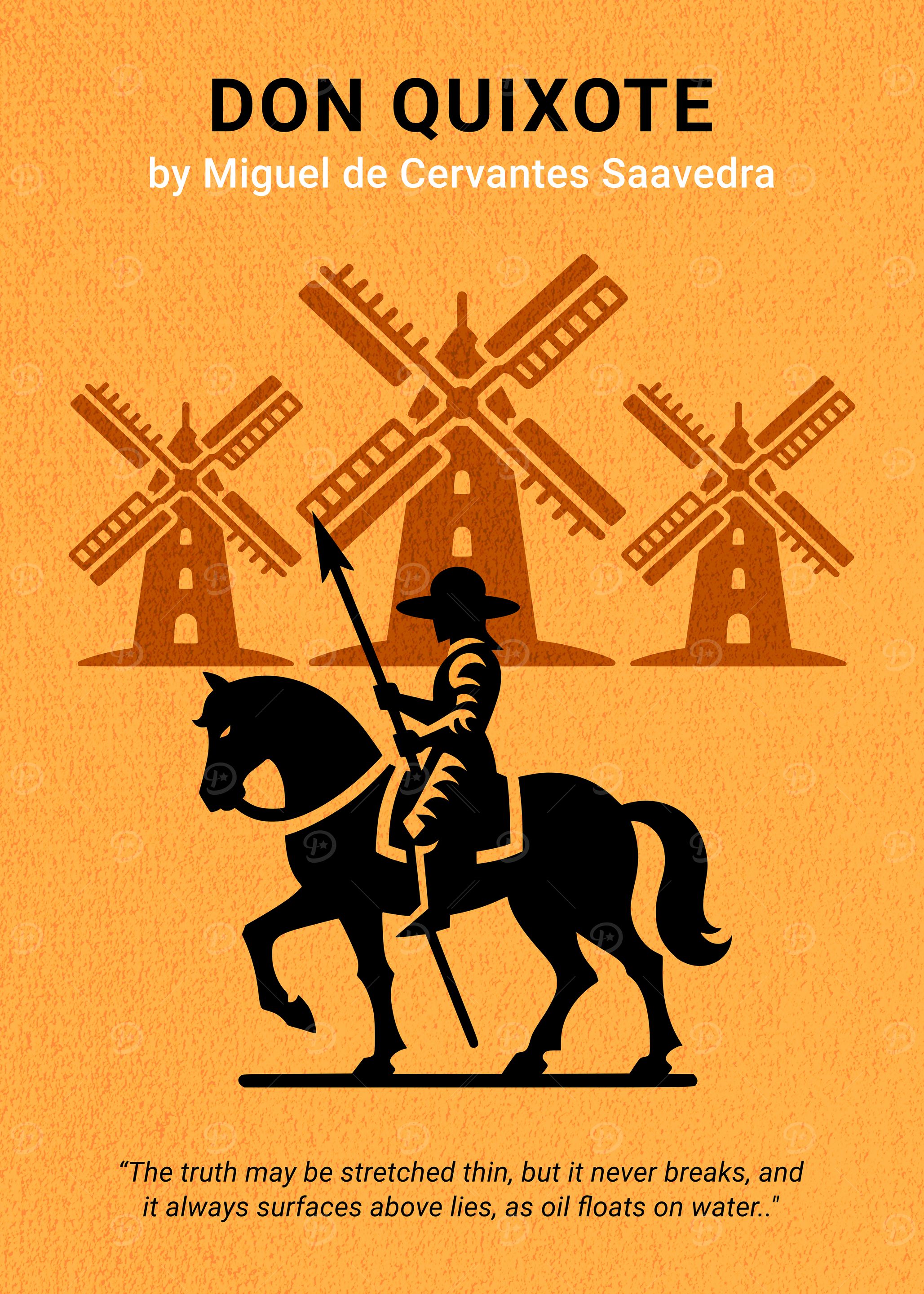 Don Quixote Minimalist Book Poster