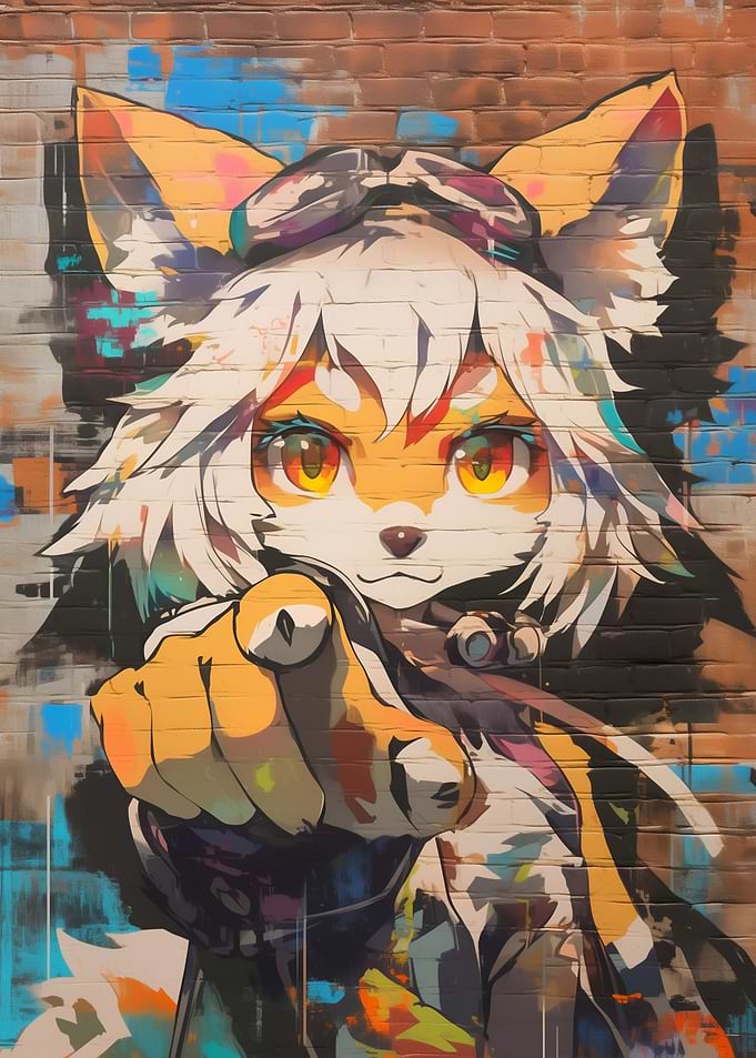 Fox Girl Graffiti