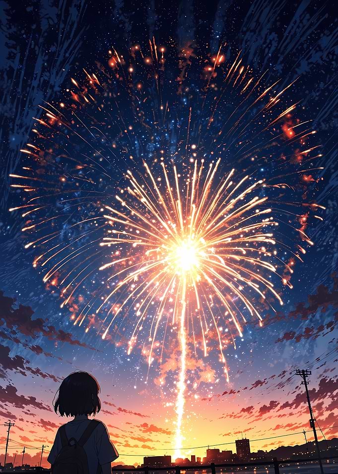 Anime Fireworks Night