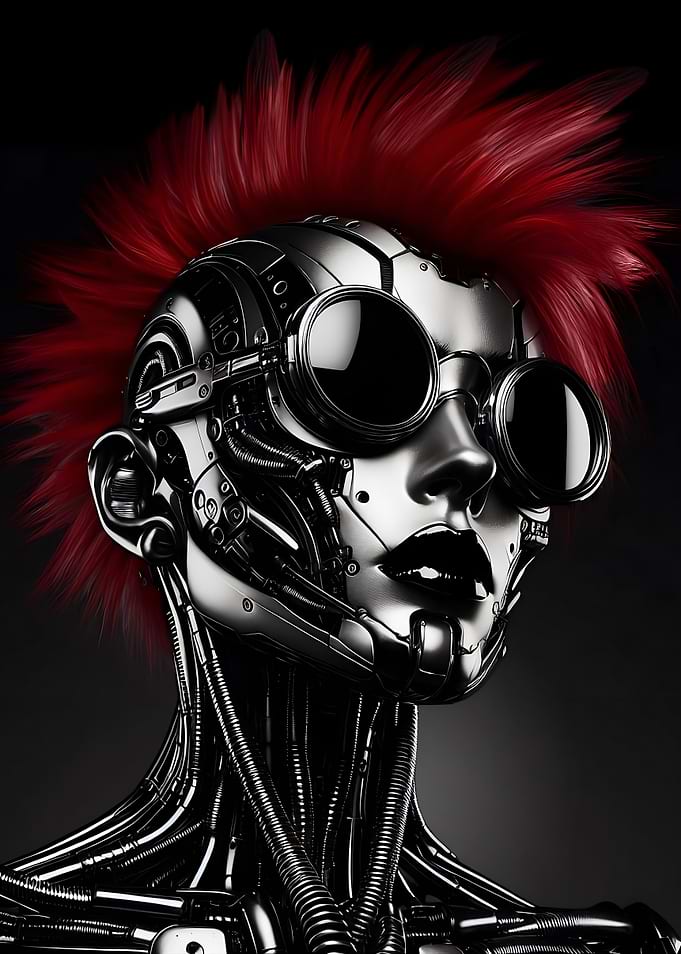 Cyberpunk Robot Woman