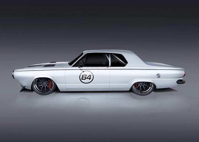 White Dodge Dart Custom