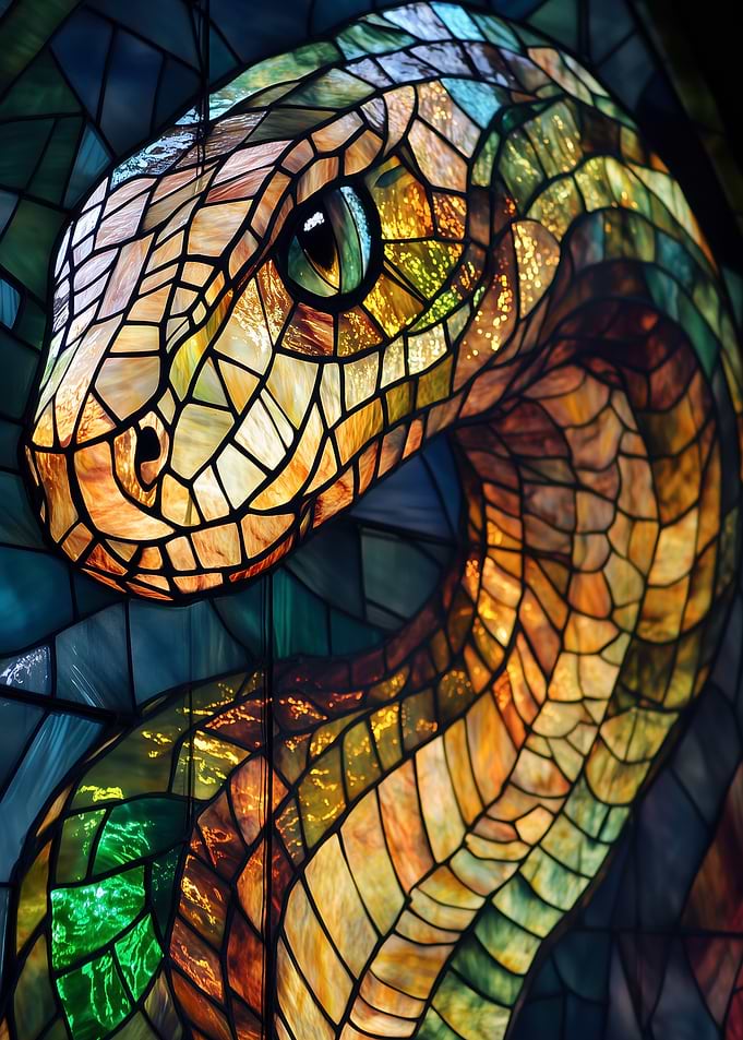 Stained Glass Snake