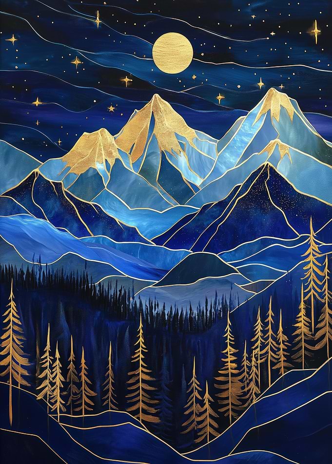 Golden Mountain Night