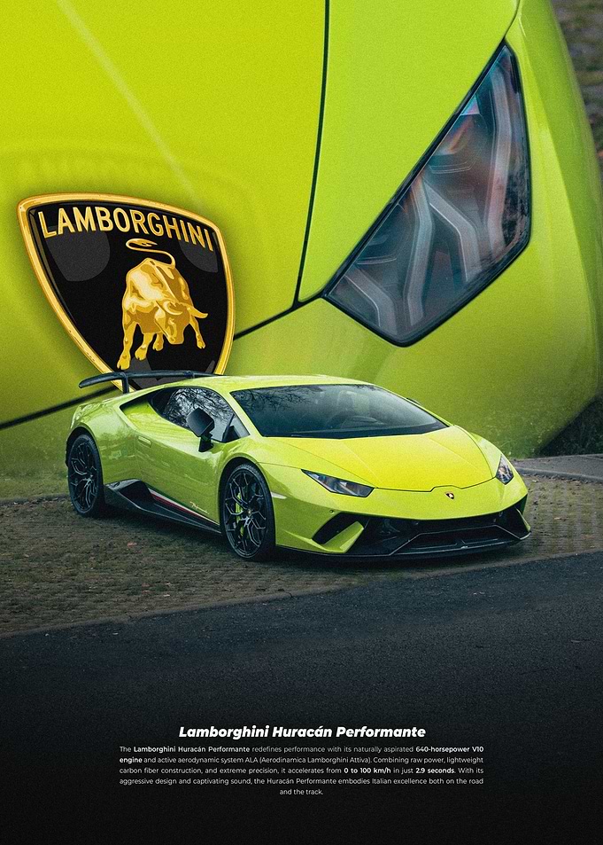 Lamborghini Huracán Performante Poster - Speed and Precision Redefined