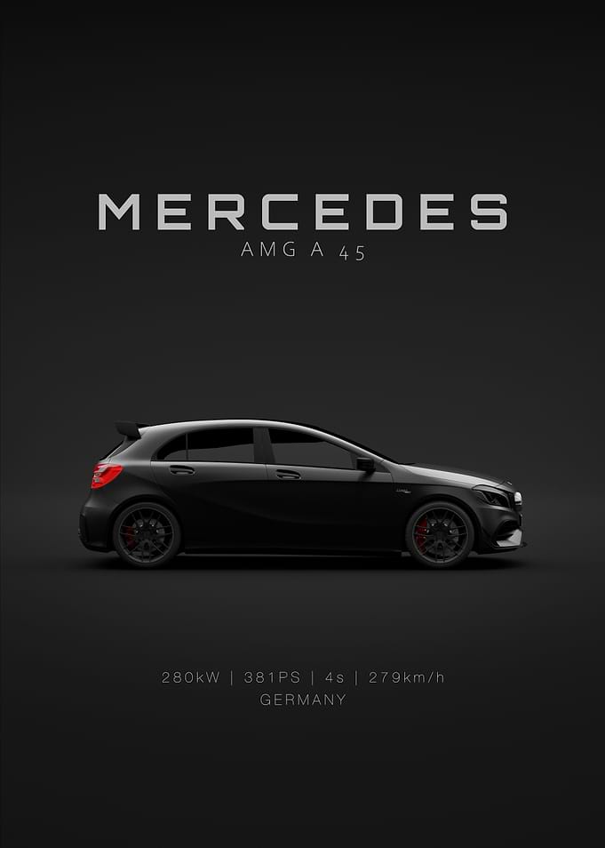 Mercedes A45 AMG 2017 - Black - Specs