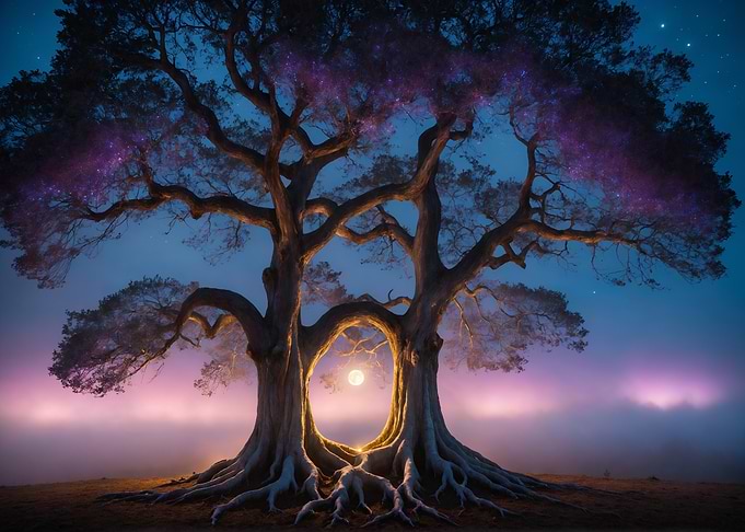 Mystical Tree Silhouette