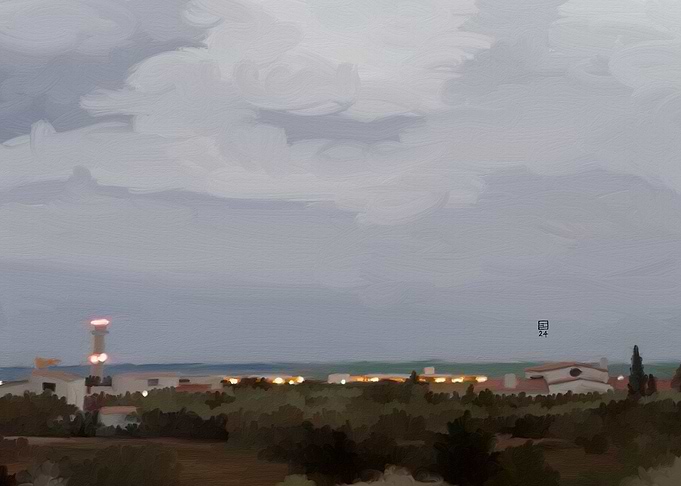 Cloudy Evening Landscape