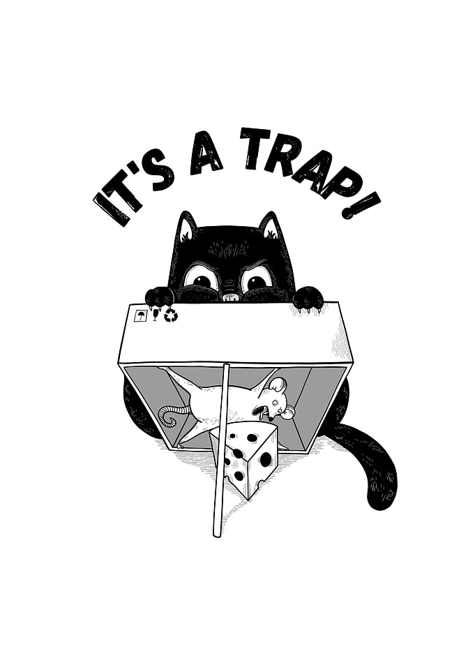 Cat Trap Illustration