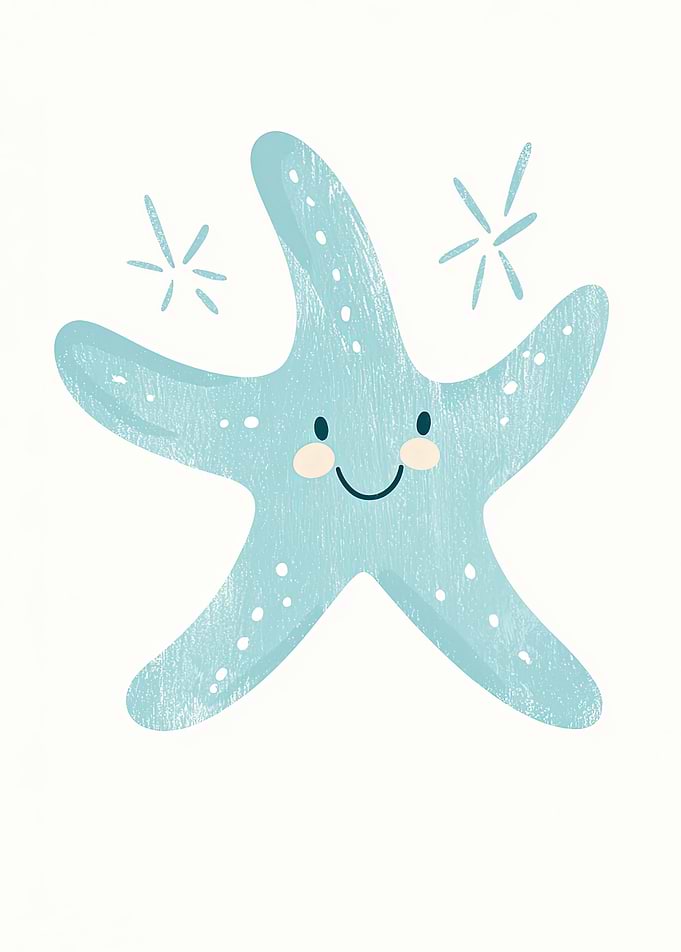 Smiling Starfish Illustration