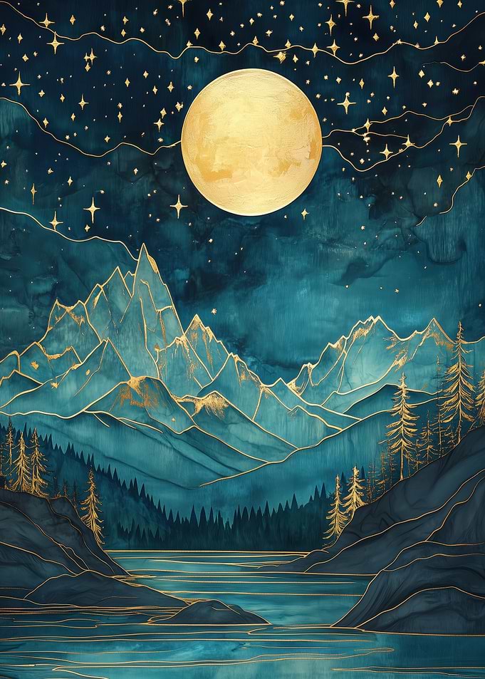 Golden Night Mountains