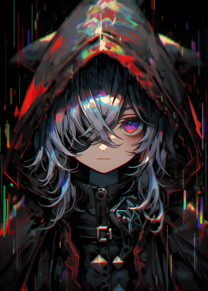 Anime Girl in Hoodie
