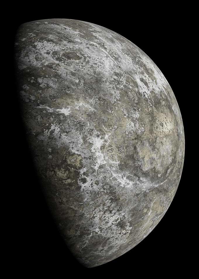 Gray and White Planet