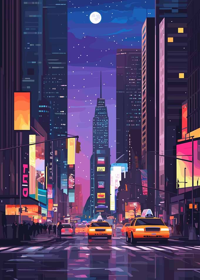 Nighttime Cityscape