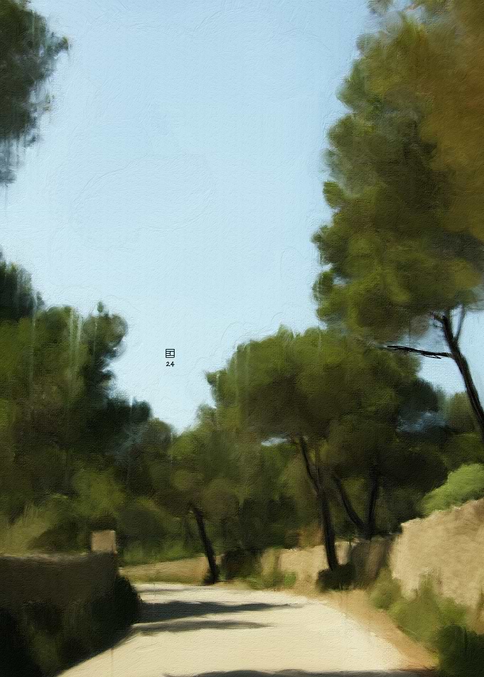Country Road Through Trees