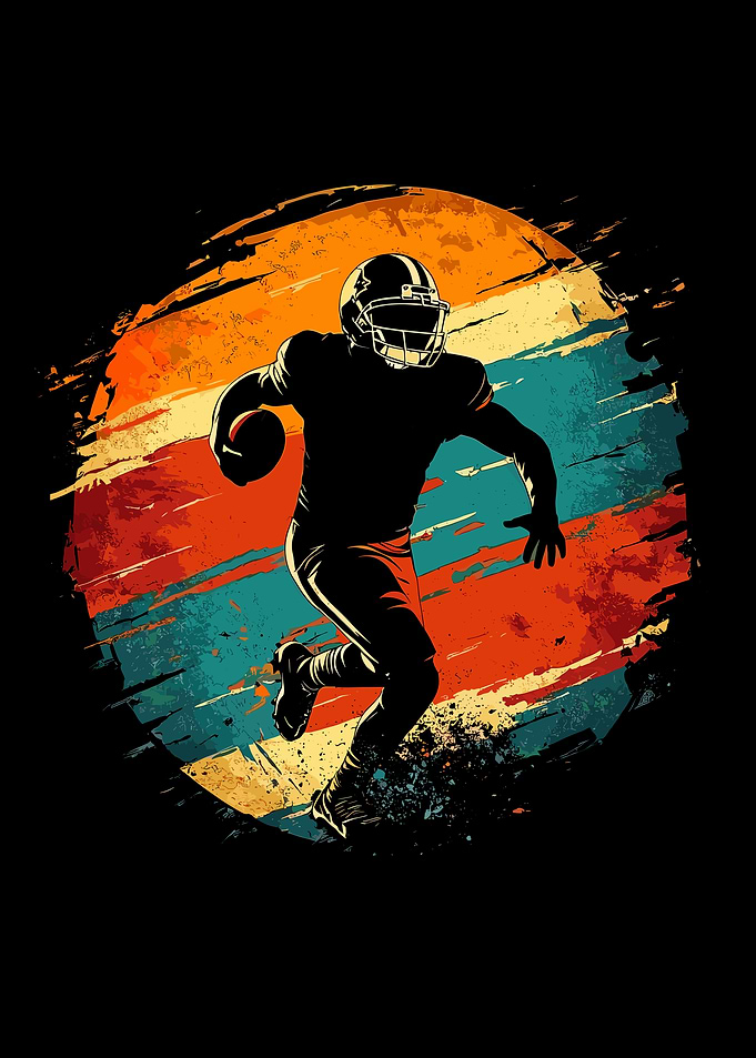 American Football Player Silhouette