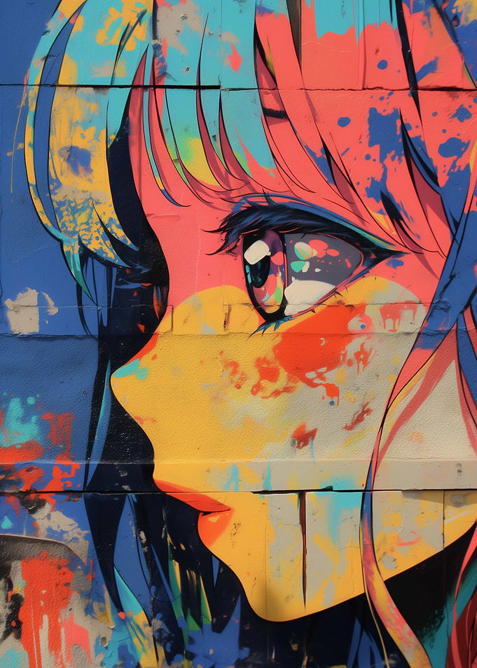 Anime Graffiti Mural