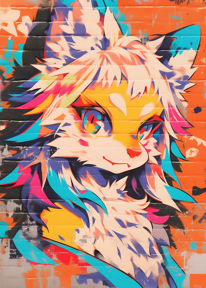 Colorful Furry Graffiti