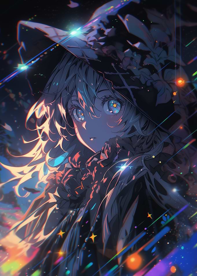 Anime Girl with Magical Glow