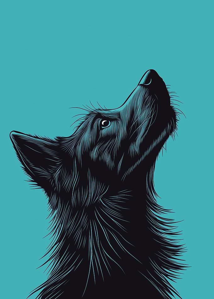 Black Dog Portrait