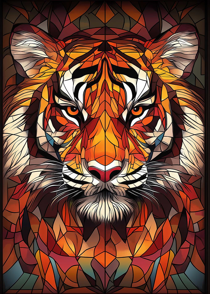 Tiger Stained Glass