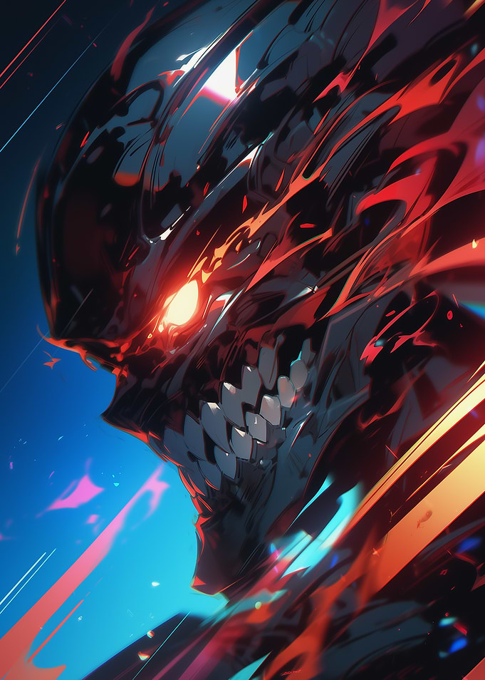 Fiery Demon Face