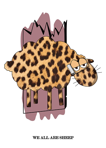 Leopard Sheep Illustration