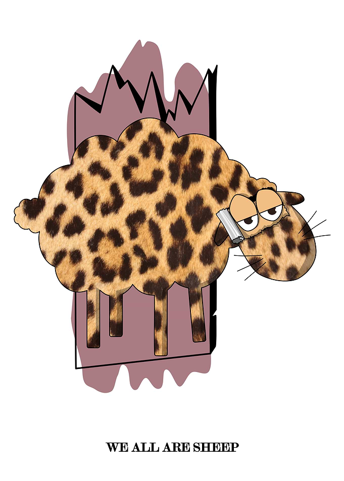 Leopard Sheep Illustration
