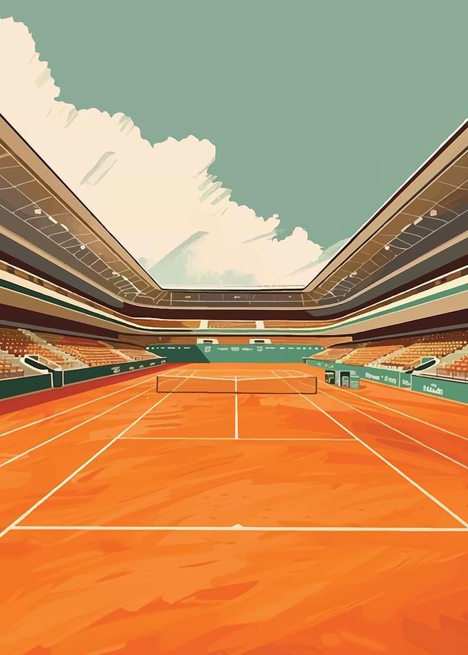 Tennis Court Illustration