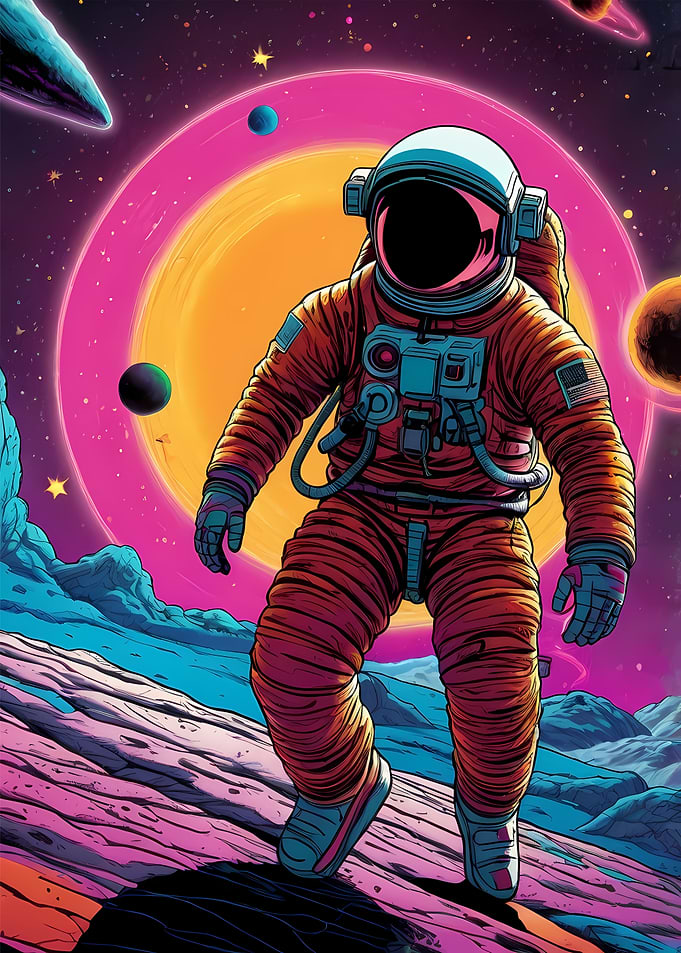 vector art Astronaut in Space
