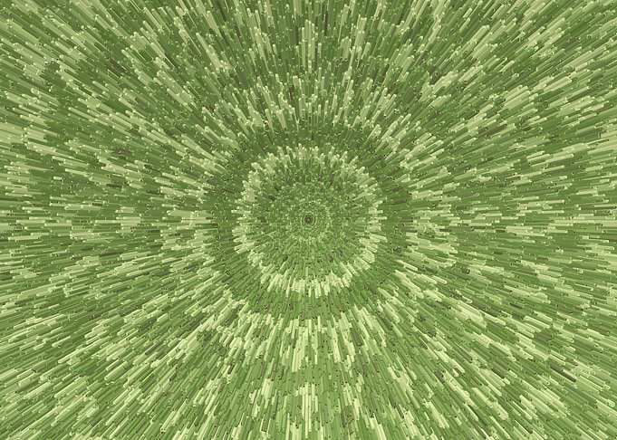 Green Abstract Extrude Pattern