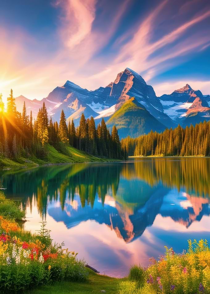 Mountain Lake Sunset
