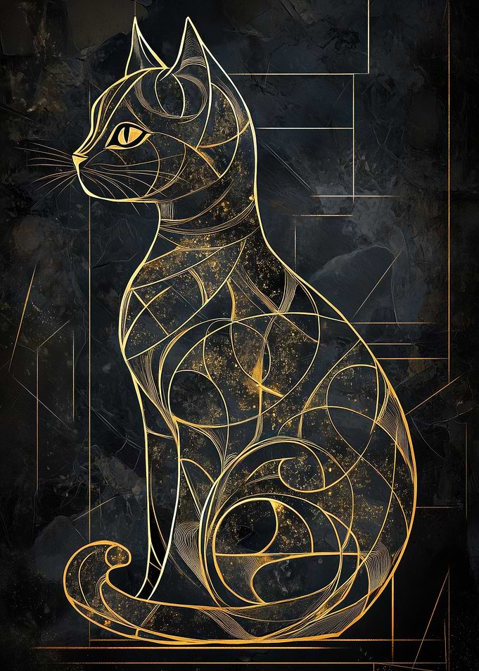 Kintsugi Black Cat