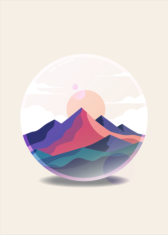 Glass Planet - Mountain Sunset